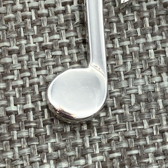 Monet Music Note Pendant Silver Quarter Eighth Note Musician Singer Songwriter - Picture 3 of 9